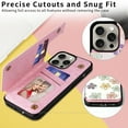 thumbnail image 4 of ELEHOLD Wallet Case for iPhone 14 Plus Case Beautiful Flower Floral Pattern with Back Card Holders Magnetic Button RFID Blocking Shockproof Protective Stand Case for iPhone 14 Plus,C, 4 of 7