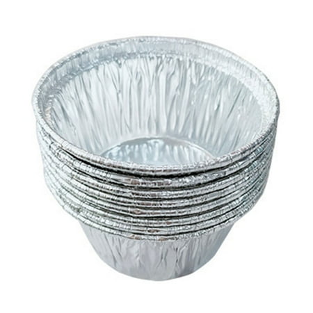 

Riapawel 100Pcs Disposable Aluminum Foil Tart Mold Mini Egg Tart Cases Cake Cups Tin Pie Trays Muffin Mould