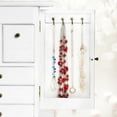 thumbnail image 5 of Jewelry Box for Women, 6 Layer Rustic Wooden Jewelry Boxes & Organizers with Mirror & Drawers for Rings Earrings Necklaces(White), 5 of 7