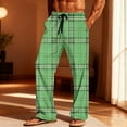thumbnail image 2 of talentlend Plaid Pajama Pants for Men Drawstring Lounge Pant Soft Sleepwear Elastic Waist Bottoms with Pockets, 2 of 7