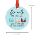 thumbnail image 3 of Round Metal Christmas Ornament, Friends are Like Bras, Close to Your Heart and Always There for Support, 1-Pack, 3 of 3