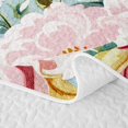 thumbnail image 5 of Erosebridal Chic Floral Quilt King, Retro Blossom King Coverlet Set, Gray Reversible, Sky Blue, 3-Piece (1 Bedspread and 2 Pillowcases), 5 of 7