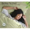 thumbnail image 3 of Royale Linens Bamboo Twin Flat Sheets Only - Cooling Sheets - Organic Viscose Derived from Bamboo - Twin Size Flat Sheet Only - Top Sheet - Breathable & Silky Bedding (Twin, Sage Green), 3 of 9