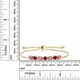 thumbnail image 2 of Gem Stone King 2.64 Ct Pink Lab Grown Diamond Red Created Ruby 18K Yellow Gold Plated Silver Bracelet for Women, 2 of 3
