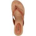 thumbnail image 3 of STYLE & COMPANY Womens Brown Padded Chicklet Round Toe Wedge Slip On Heeled Thong Sandals 12 M, 3 of 4
