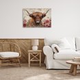 thumbnail image 4 of Stupell Industries Farmhouse Highland Cow in Spring Canvas Art, 30 x 20, by LSR Design Studio, 4 of 8