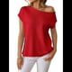 thumbnail image 1 of Jersey de Punto de Corta con Hombros Descubiertos para Mujer, Color Rojo, Talla L, 1 of 8