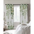 thumbnail image 4 of Spring Eucalyptus Leaves Blackout Curtains for Bedroom Living Room Darkening Curtains 54 Inch Long Green Summer Botanical Short Curtain for Small Window Treatment Insulated Grommet Drapes 52"x54"x2, 4 of 9