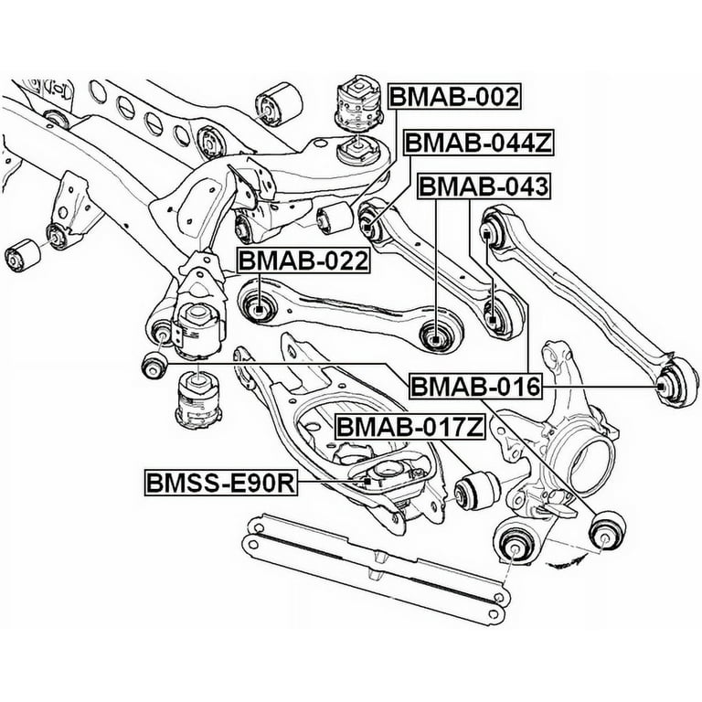 パーツ WISHBONE BTUBE-002 Febest REAR KNUCKLE BUSHING # BMAB-016 OEM 33326763092 - Walmart.com