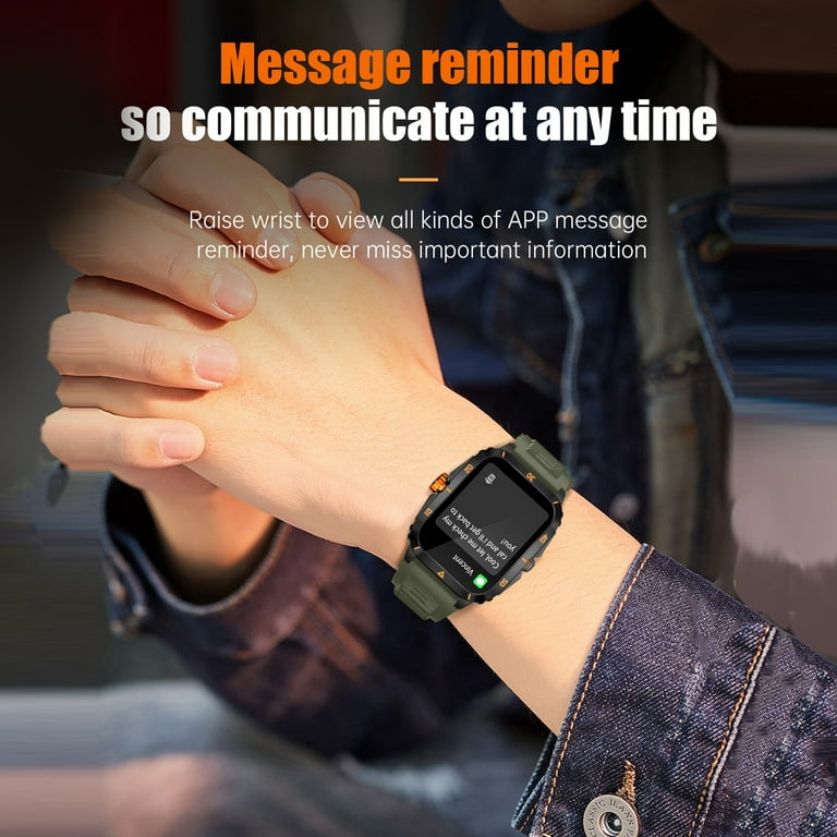 VIVISTAR Smart Watch, 1.96 Full Touch Answer Make Call Android