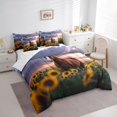 thumbnail image 3 of jejeloiu Farm Animal Horse 7-Piece Twin Bedding Sets,Rustic Plant Sunflower Bedding Comforter Set For Boys Girl Reversible, 3 of 8