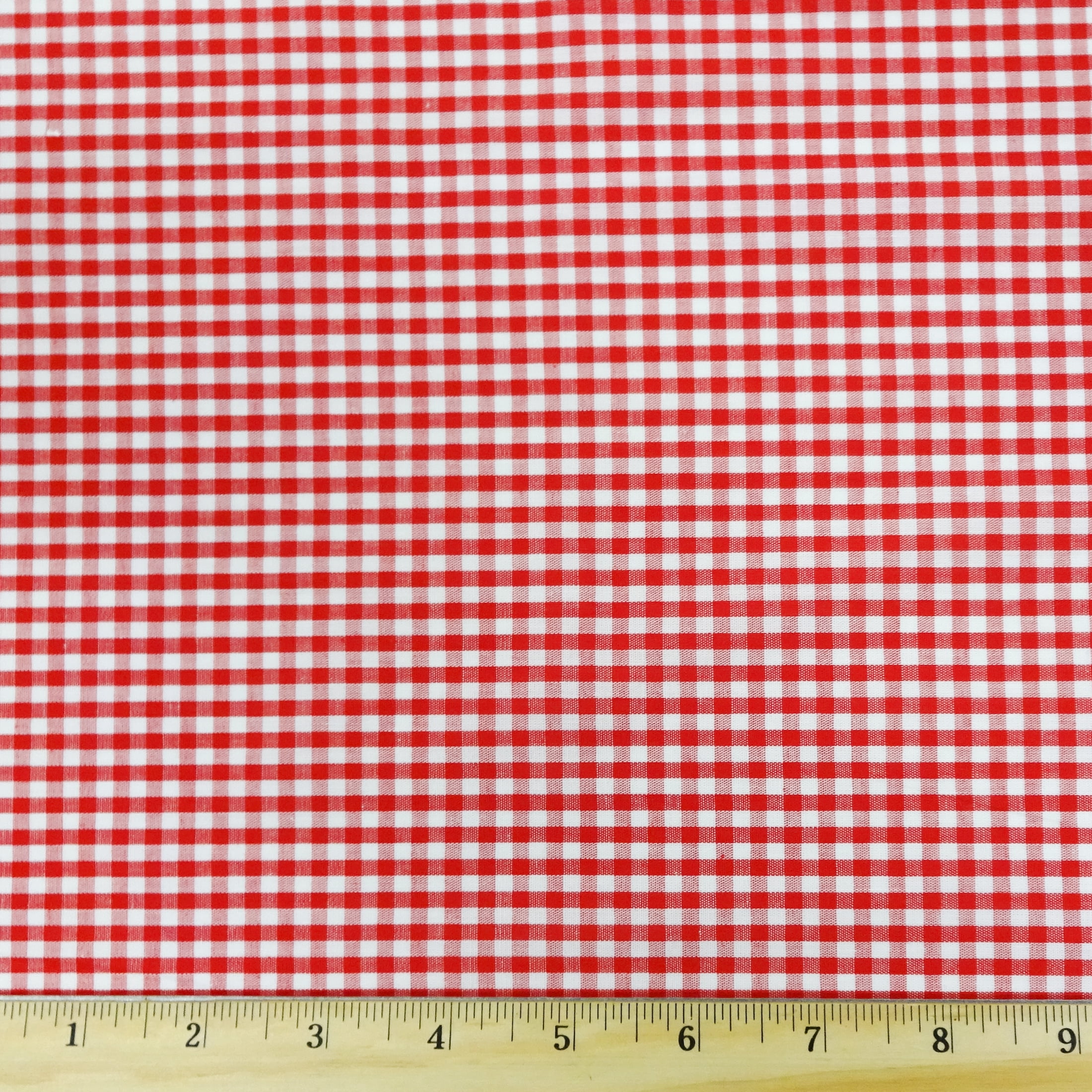 Waverly Inspirations 1 Yard Cut 100% Cotton Small Gingham Print Fabric, Poppy Red, 44" Wide for Quilting & Sewing