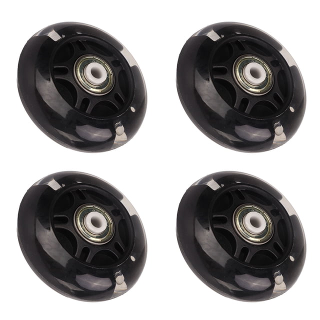Roue de Patin en Ligne, Roues de Patin Noir 4 Pcs pour Hockey Patinage
