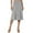 Gray, variant on Ploknplq A-line Skirt for Women Solid Midi Length Midi Skirt Gray L