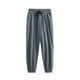 thumbnail image 2 of Pantalones largos para hombre, de color liso, holgados, con cordón y bolsillo de lino, informales, deportivos, hasta el tobillo, de poliéster., 2 of 6