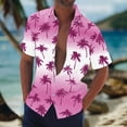 thumbnail image 1 of Blusa y camisa de manga corta con cuello vuelto Camisa casual para hombre Camisa de bolos vintage de manga corta Camisas de verano de playa cubana Camisa con botones Blusa para hombre Poliéster, 1 of 5