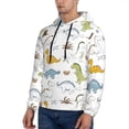 thumbnail image 3 of Sikiie Dinosaur Men's Hoodie, Essentials Hoodie, Sweatshirt, Pullover Hooded Sweatshirt for Men-Medium, 3 of 7