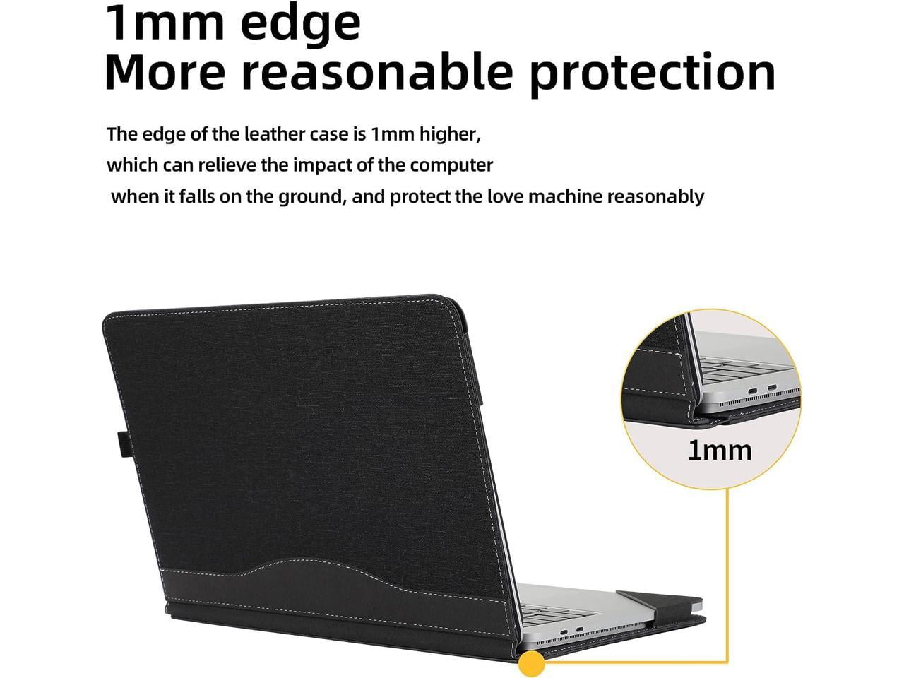 Protective Case Cover for Microsoft Surface Laptop Studio 14.4 Inch with Pencil Holder, PU Leather Hard Folio Cover for Surface Laptop Studio 14" 2-in-1 Laptop