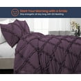 thumbnail image 3 of SGI Bedding Twin Diamond Ruffle Comforter Set Microfiber 3 Piece Plum, 3 of 5