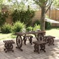 thumbnail image 1 of vidaXL 5 Piece Garden Dining Set Solid Wood Fir, 1 of 5