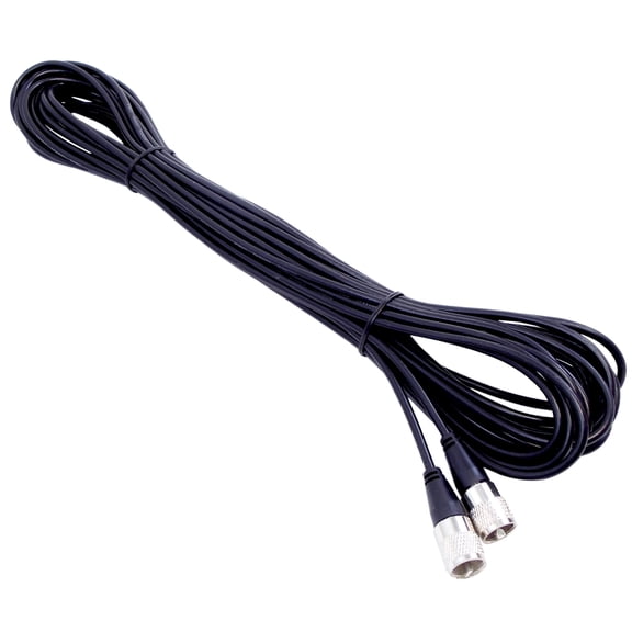 kalibur 50 foot black rg58a/u coax cable assembly with molded pl259 connectors on each end kpp50-b