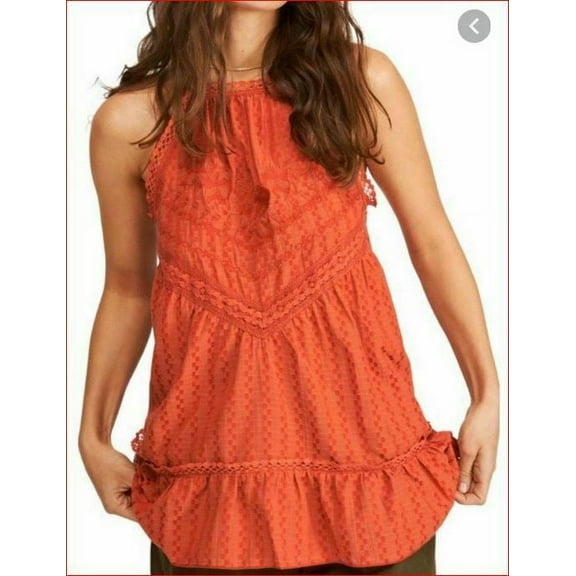 new Free People women top blouse shirt OB1015969 6835 red orange sz XS $78