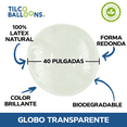 thumbnail image 3 of Globos Transparentes Tilco Balloons Globo de Látex Redondo 40 pulgadas Pack 10 unidades, 3 of 3