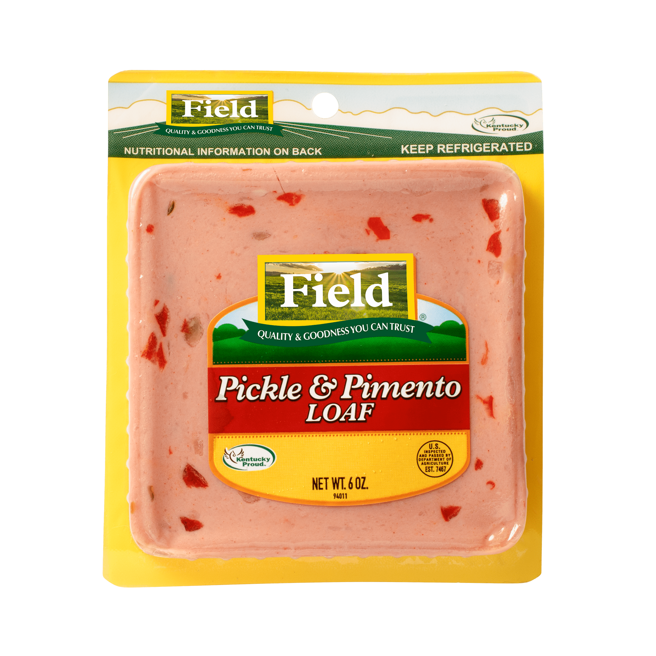 Field Pickle & Pimento Loaf, Sliced, Deli Meat, 6 oz