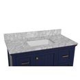 thumbnail image 4 of Paige 42" Bathroom Vanity with Royal Blue Cabinet and Carrara Marble Top, 4 of 6