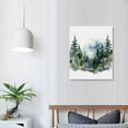 thumbnail image 3 of Nawypu  Framed Canvas Print Wall Art Woodland Nursery Decor Winter Snow Watercolor Pine Tree Forest Nature Modern Art Decorative Landscape Colorful for Living Room, Bedroom, Office Natural, 3 of 4
