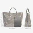 thumbnail image 3 of Luxury Designer  PVC Tote Bag for Women Large Clean Plastic Tote Bag Beach Bag for  Shopping Work Travel Letter Print Kraft Paper Carry All Hobo Handbag Shoulder Bag, 3 of 4