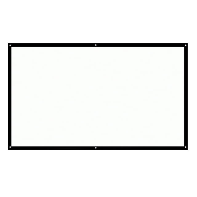Écran Projecteur 100 Pouces 16:9 Portable HD Pliable Mural pour Cinéma Maison Bureau Films Intérieur Extérieur