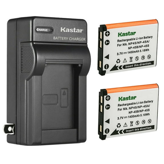 Kastar 2-Pack Battery and AC Wall Charger Replacement for Fujifilm FinePix Z700EXR FinePix 707EXR FinePix Z800EXR FinePix Z808EXR FinePix Z900EXR FinePix Z909EXR FinePix Z950EXR Cameras