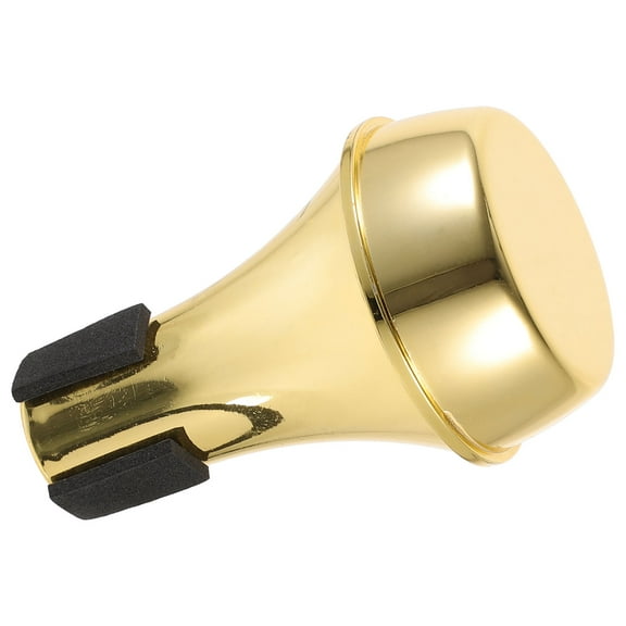 unbranded  Trumpet Accessories Practice Mute Mouthpiece Portable Bag Golden