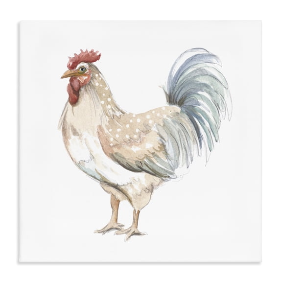 Stupell Industries Watercolor Rooster Sketch Canvas Wall Art, design by Patricia Pinto