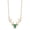 Rose Plated Silver, variant on 0.75 Cts Emerald 925 Sterling Silver Rose Vermeil Realistic Stag Head Face Women Valentines Day Gifts Chain Necklace
