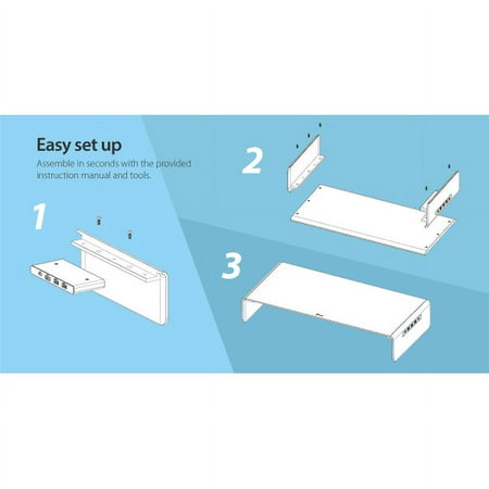 j5create - Multi-Function Monitor Stand with Type C Docking Station - Wood/Aluminum