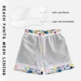 thumbnail image 3 of FORMRS Boys Swim Trunks Quick Dry Mesh Liner Boardshorts Sizes XS-XL, Musical Pattern, 3 of 7
