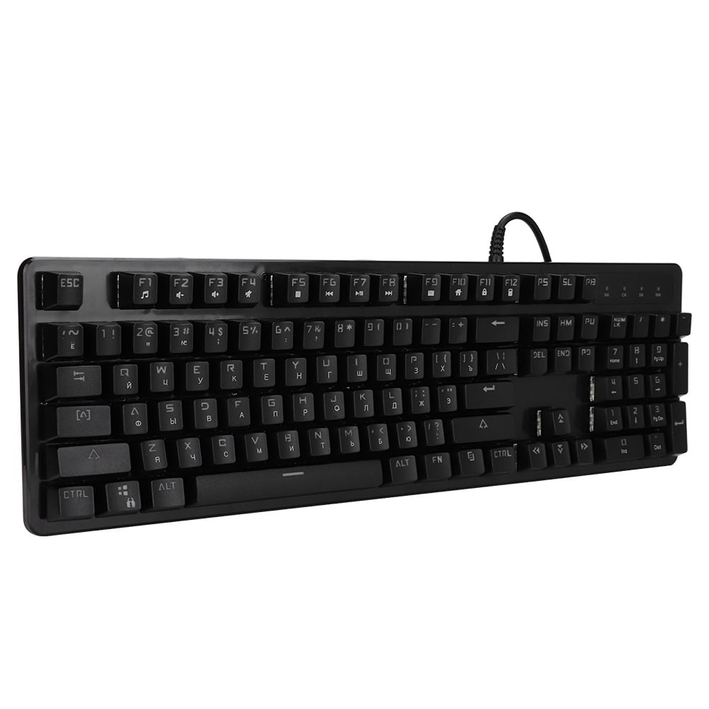 High-Sensitivity Gaming Keypad for Russians & English Users Waterproof RGB Backlit 104-Key Mechanical Keyboard