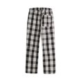 thumbnail image 4 of Stamzod Mens Plaid Pajama Pants Cotton Soft Comfy Lounge Pants Drawstring Waist Wide Leg Plus Size Pj Bottoms with Pockets on Clearance, 4 of 5