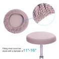 thumbnail image 3 of Uxcell 11" Round Bar Stool Cover, Washable Elastic Stool Cushion Slipcovers Light Pink, 3 of 7