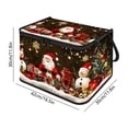 thumbnail image 6 of Christmas Storage Bin with Lid and Carrying Handle Christmas Foldable Storage Box Large Xmas Decorative Collapsible Container Basket for Organizing Closet Home Bedroom Gift, 6 of 6