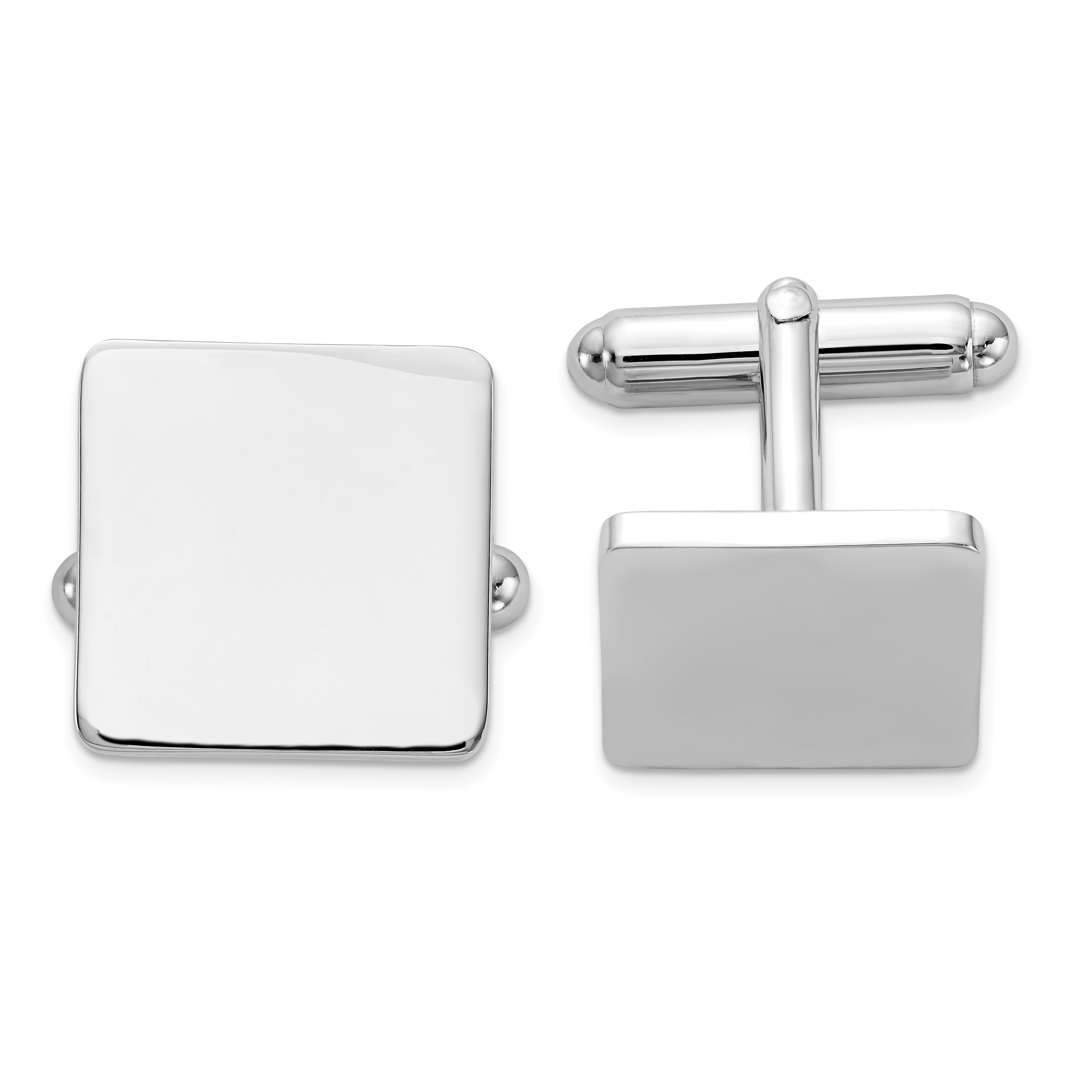 Cufflinks Mens Personalised Cuff Links Gents Square Sterling Silver 925