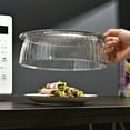 thumbnail image 4 of Microwave Splatter Cover | Food Guard Lid with Adjustable Steam Vents | Clear Plastic | Fits Most Plates Bowls | Keeps Microwave Oven Clean | 9.6"x3.7" | 1 Piece | Easy Lift Handle | Durable, 4 of 9