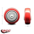 thumbnail image 2 of SCC - 3.5" Red Poly on Polyolefin Wheel Only - 3/8" Bore - 300 lbs Capacity, 2 of 2