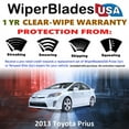 thumbnail image 2 of 2013 Toyota Prius Beam Wiper Blades Wipers w/1yr Warranty (Set of 3) w/Rear Wiper (WiperBladesUSA), 2 of 5
