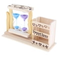 thumbnail image 1 of Accesorios de Escritorio de Oficina con Soporte para Bolígrafo de con Temporizador Creativo Soledad Tenedor de madera de la pluma del reloj de arena, 1 of 10