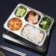 thumbnail image 3 of EeaseMX Bandeja rectangular de acero inoxidable con 5 secciones para servir alimentos., 3 of 7
