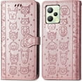 thumbnail image 5 of for Realme C35 Wallet Case, Cat Dog Cartoon Cute Style with ID Card Holder PU Leather Flip Phone Cover Case for Oppo Realme C35      Rose Gold, 5 of 12