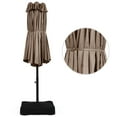 thumbnail image 3 of Topbuy 15Ft Outdoor Double-Sided Patio Umbrella with Base Tan, 3 of 3